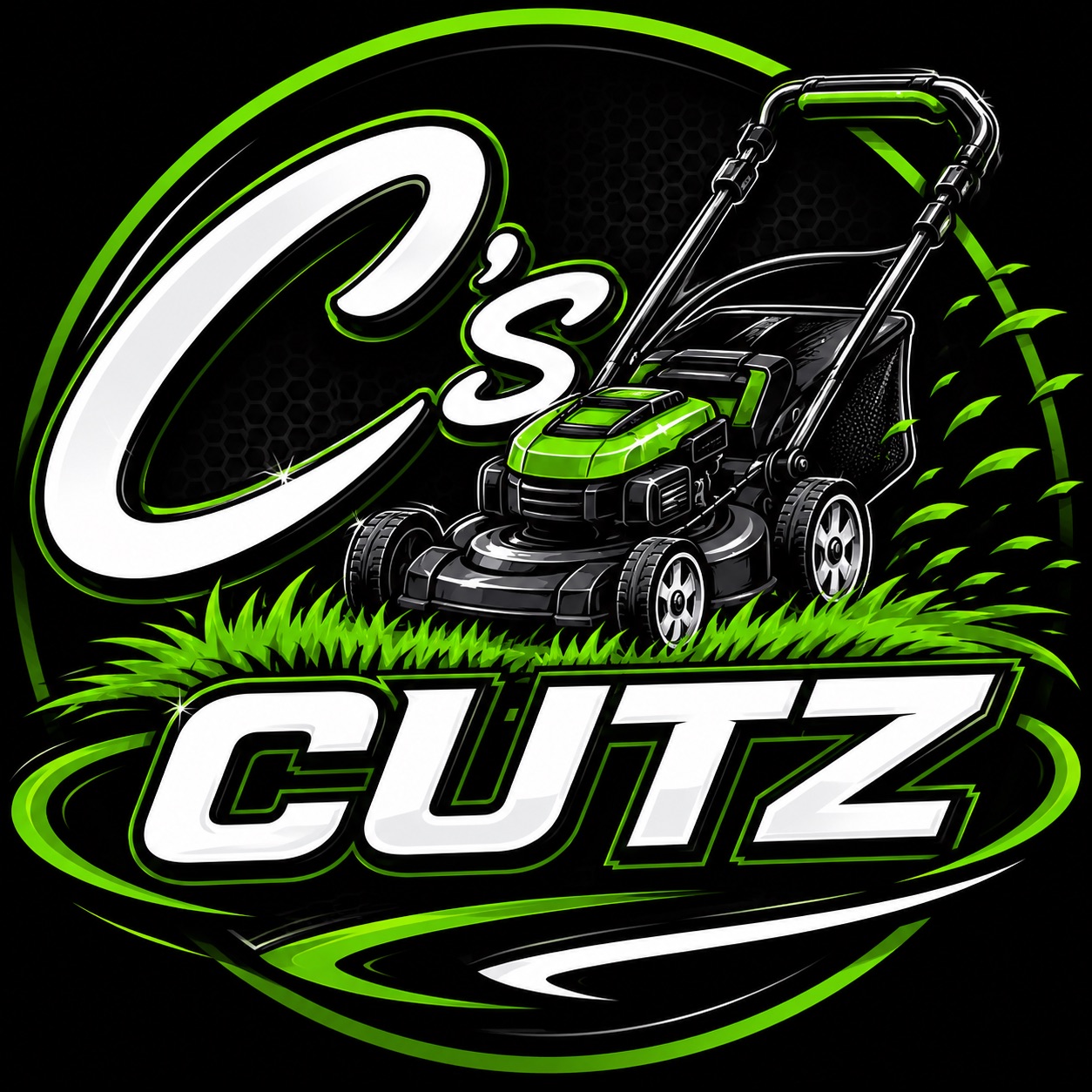 C’s Cutz lawn mower logo